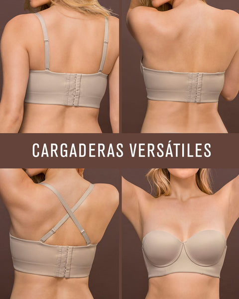 Paquete x2 strapless bustier 360° de perfección#color_802-cafe-claro