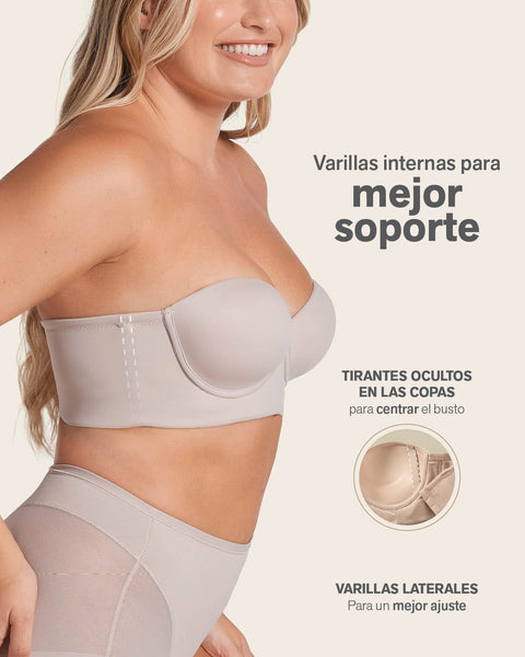 Strapless bustier 360° de perfección#color_c09-vino-medio