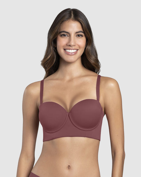 Strapless bustier 360° de perfección#color_c09-vino-medio