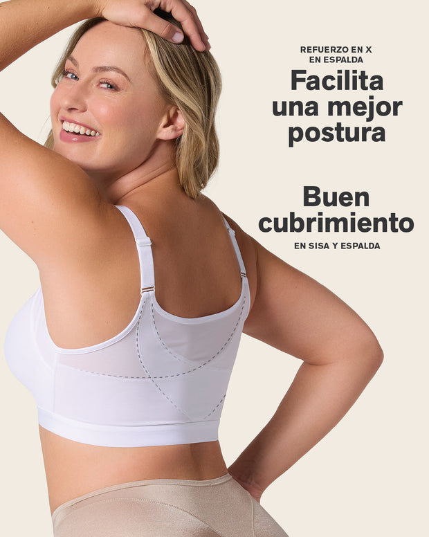 Brasier facilitador de postura con copas en espuma multi/benefit