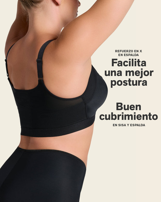 Brasier facilitador de postura con copas en espuma multi/benefit