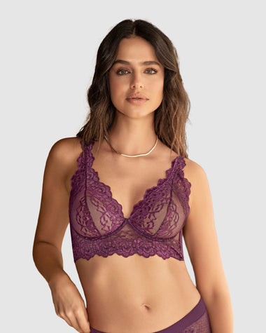 Brasier tipo bralette en encaje y transparencias#color_447-uva