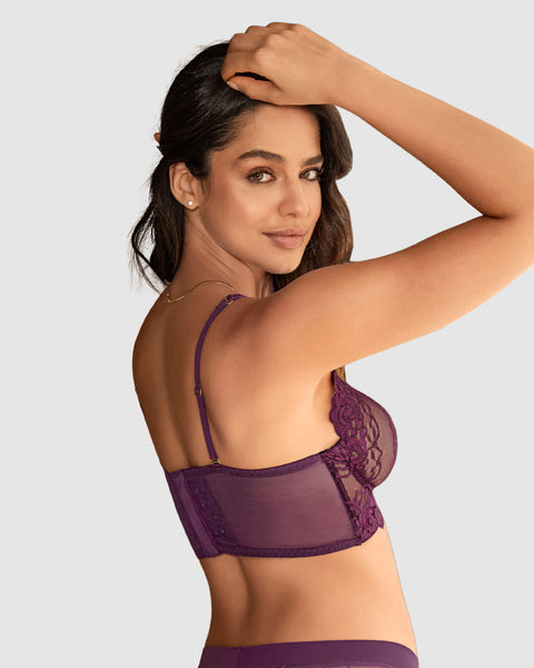 Brasier tipo bralette en encaje y transparencias#color_447-uva