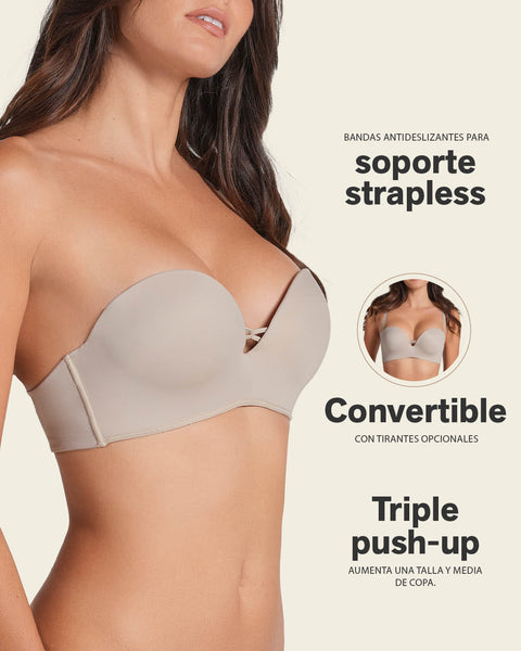 Brasier wow de triple realce ideal como strapless#all_variants