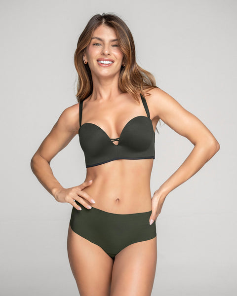 Brasier WOW de triple realce ideal como strapless#color_249-verde-militar
