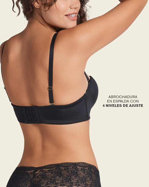 Brasier wow de triple realce ideal como strapless