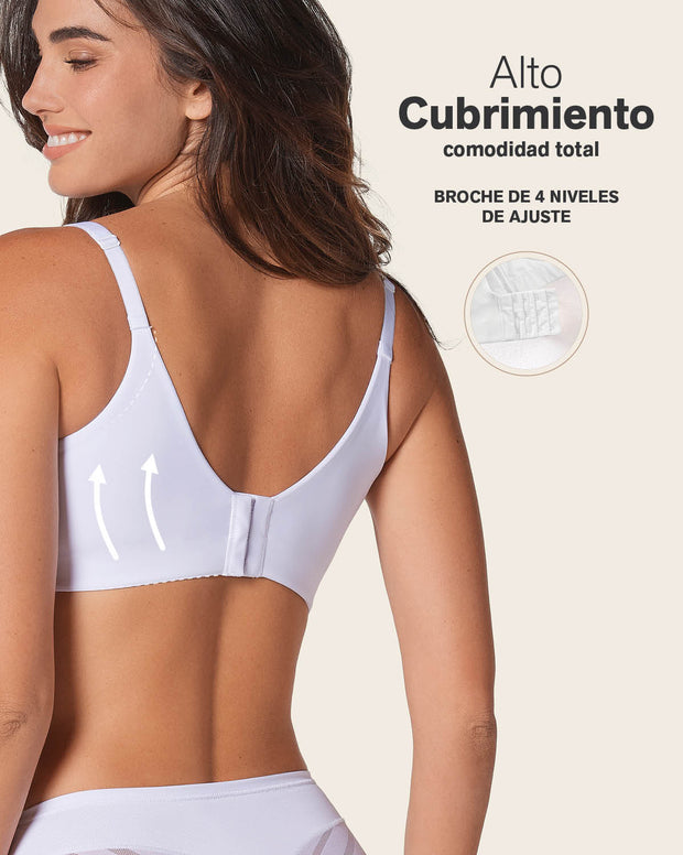 Cover Bra + Panty faja clásico con control en Blanco