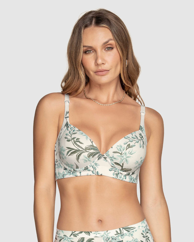 Brasier de cubrimiento alto en sisa y espalda Cover Bra