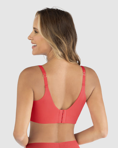Brasier de realce suave y cubrimiento alto en sisa y espalda Cover Bra#color_204-coral