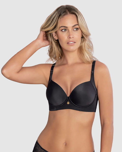 Paquete x2 brasieres de realce suave y cubrimiento alto en sisa y espalda cover bra#color_700-negro