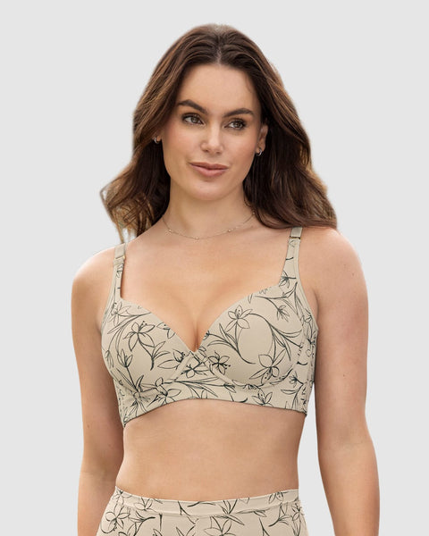 Brasier de realce suave y cubrimiento alto en sisa y espalda Cover Bra#color_b73-estampado-flores