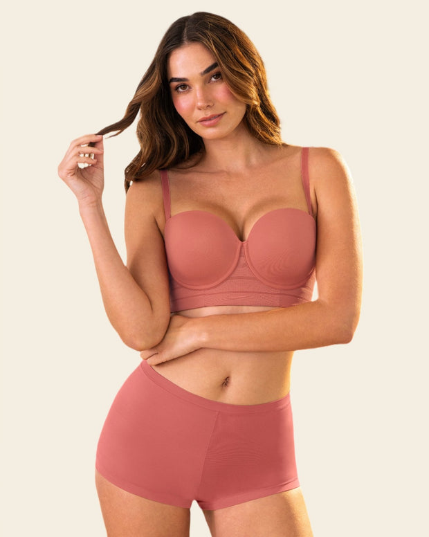 Brasier tipo bustier de soporte alto