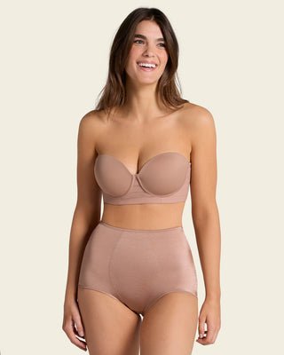 Brasier tipo bustier support strapless#color_857-cafe