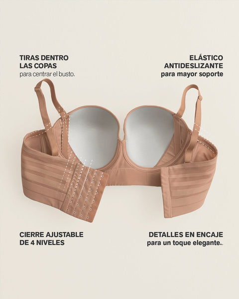Brasier tipo bustier Support Strapless#color_536-azul-oscuro