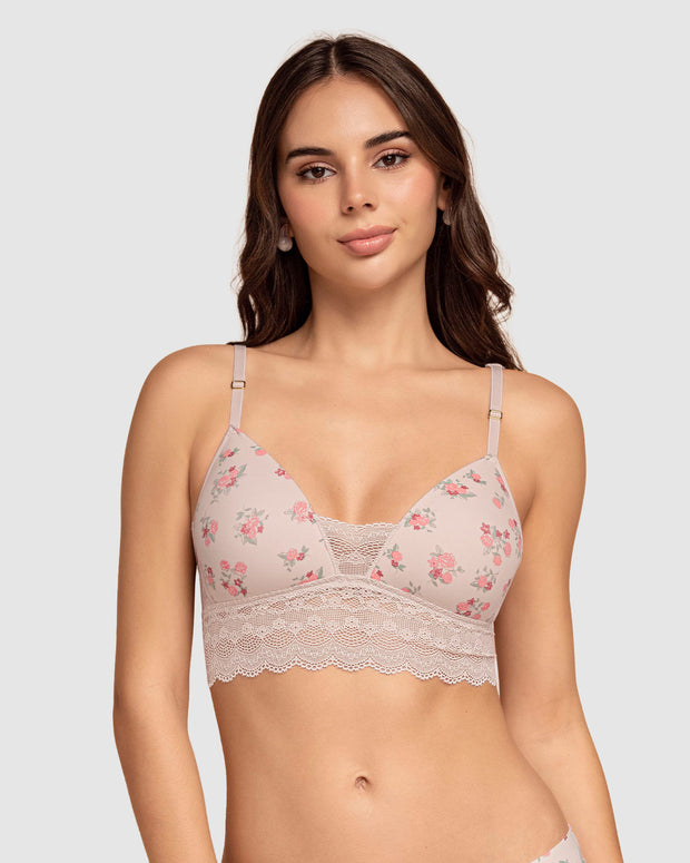 Bralette ultracómodo con delicados toques de encaje