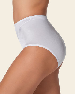 Panty clásico tiro alto de control de abdomen#color_000-blanco