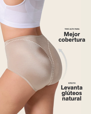 Panty clásico tiro alto de control de abdomen#color_802-cafe-claro