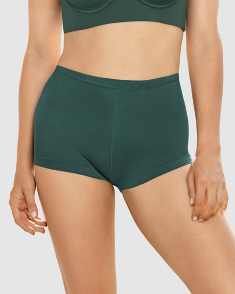 Panty tipo bóxer de ajuste perfecto#color_661-verde-pino