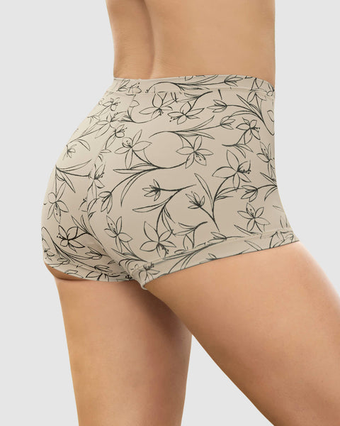 Panty tipo bóxer de ajuste perfecto#color_b73-estampado-flores