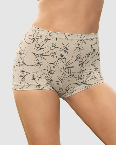 Panty tipo bóxer de ajuste perfecto#color_b73-estampado-flores