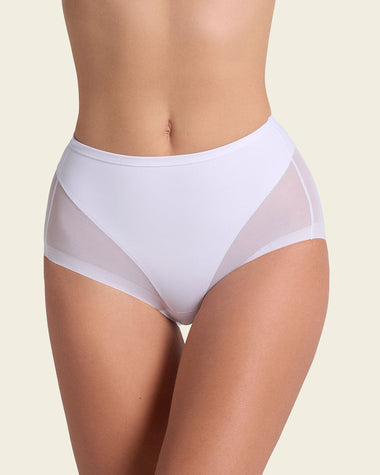 Panty clásico invisible con tul#color_000-blanco
