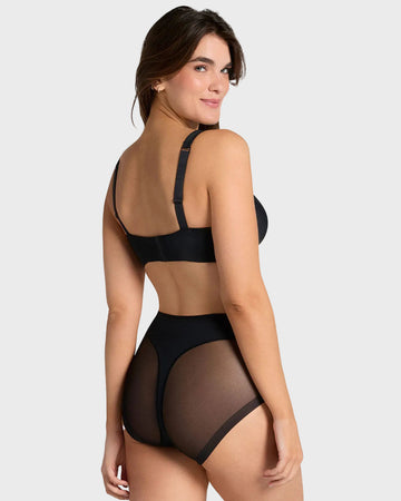 Panty clásico invisible con tul#color_700-negro