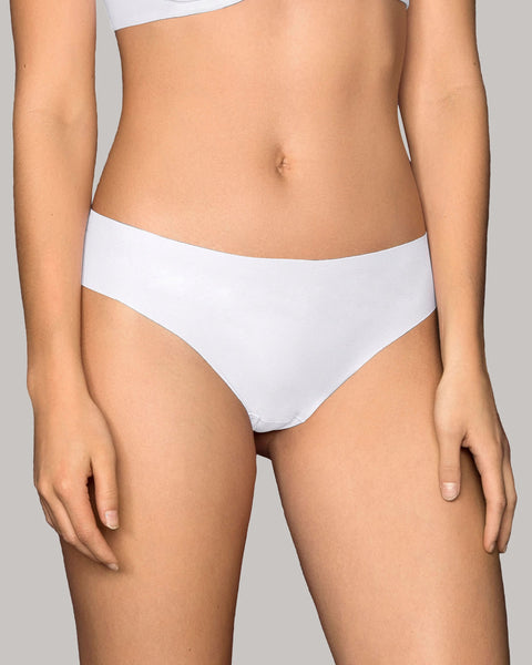 Paquete x5 panties brasilera invisible ultraplano sin elásticos y de pocas costuras#color_000-blanco