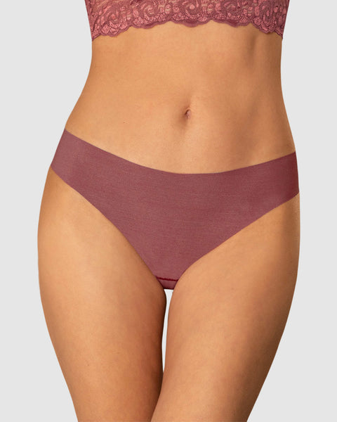 Panty brasilera invisible ultraplano sin elásticos y de pocas costuras#color_331-vino-empolvado
