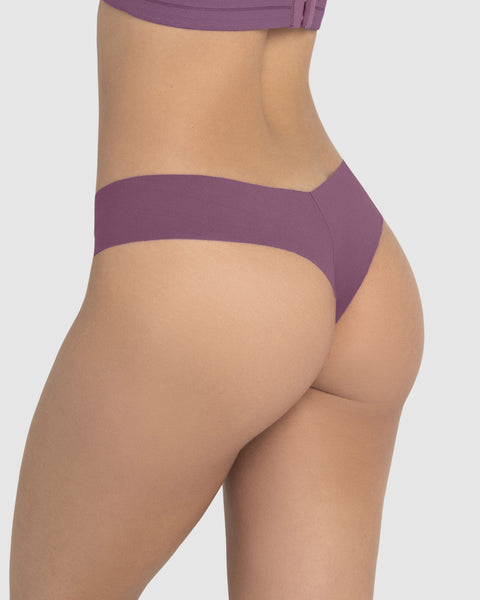 Panty brasilera invisible ultraplano sin elásticos y de pocas costuras#color_402-morado-claro