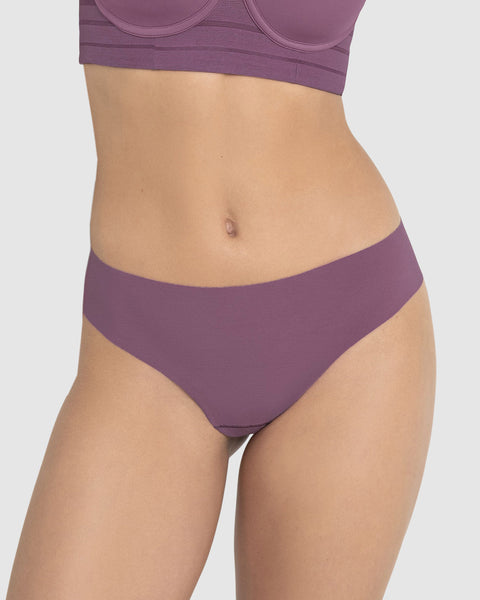 Panty brasilera invisible ultraplano sin elásticos y de pocas costuras#color_402-morado-claro