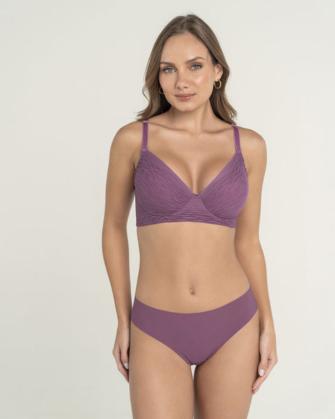 Panty brasilera invisible ultraplano sin elásticos y de pocas costuras#color_402-morado-claro