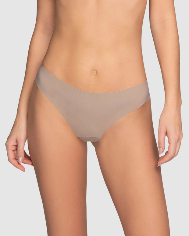 Panty brasilera invisible ultraplano sin elásticos y de pocas costuras#color_891-nude