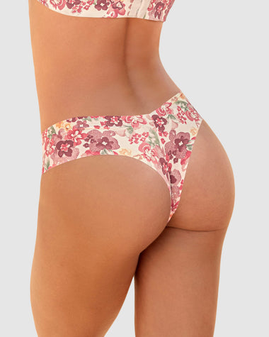Panty brasilera invisible ultraplano sin elásticos y de pocas costuras#color_b91-estampado-flores
