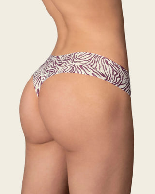 Panty brasilera invisible ultraplano sin elásticos y de pocas costuras#color_c01-estampado-cebra