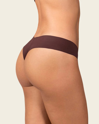 Panty brasilera invisible ultraplano sin elásticos y de pocas costuras#color_c56-cocoa