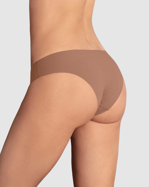 Panty tipo tanga ultraplano de aspecto invisible#color_640-cafe-oscuro