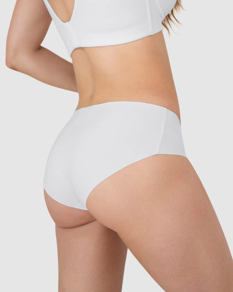 Paquete x5 panties hípster invisible ultraplano sin elásticos y de pocas costuras#color000-blanco