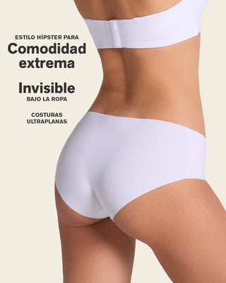 Panty hipster invisible ultraplano sin elásticos y de pocas costuras#color_000-blanco