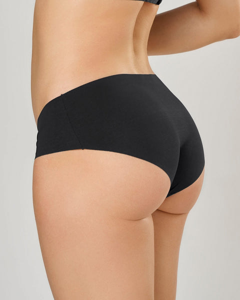 Paquete x5 panties hípster invisible ultraplano sin elásticos y de pocas costuras#color785-negro