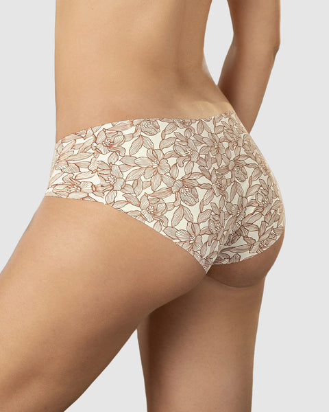 Panty hípster invisible ultraplano sin elásticos y de pocas costuras#color_b94-marfil-estampado