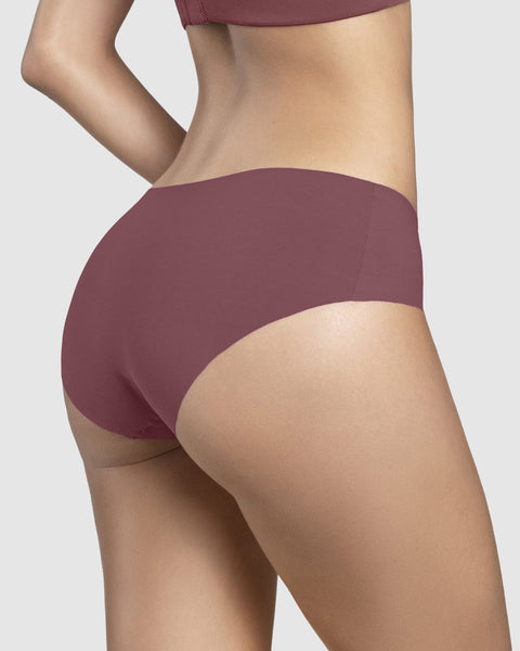 Panty hípster invisible ultraplano sin elásticos y de pocas costuras#color_c09-vino-medio