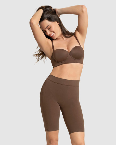 Panty faja seamless con efecto levanta cola#color_875-cafe-oscuro