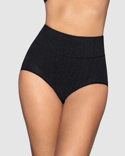 Panty faja de control moderado tiro alto en skinfuse#color_700-negro