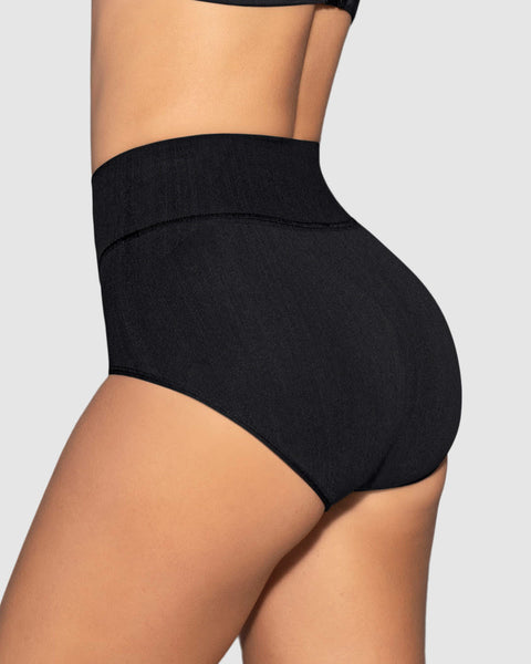 Panty faja de control moderado tiro alto en skinfuse#color_700-negro