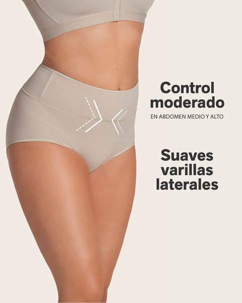 Panty faja de control moderado tiro alto en skinfuse#color_802-habano