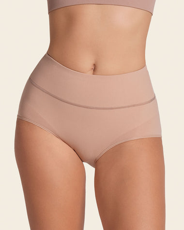 Panty faja de control moderado tiro alto en skinfuse#color_852-beige