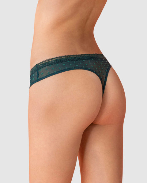 Panty tipo Tanga Brasilera en Encaje#color_660-verde-oscuro