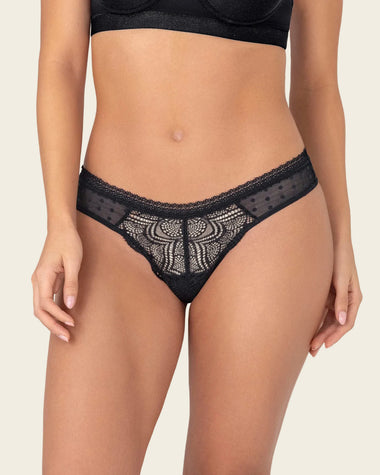 Panty tipo tanga brasilera en encaje#color_700-negro