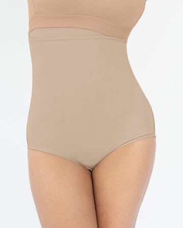 Panty faja postparto y postquirúrgico con mayor cubrimiento de abdomen#color_802-cafe-claro