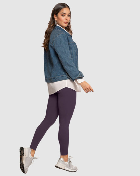 Legging de tiro alto de control en abdomen y piernas#color_430-vino-oscuro